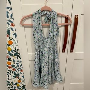 Aerie Dress tie strap flowers